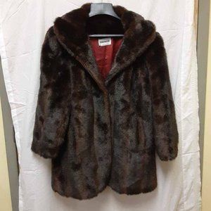 Donnybrook Womens Jacket Coat Brown Faux Fur XL